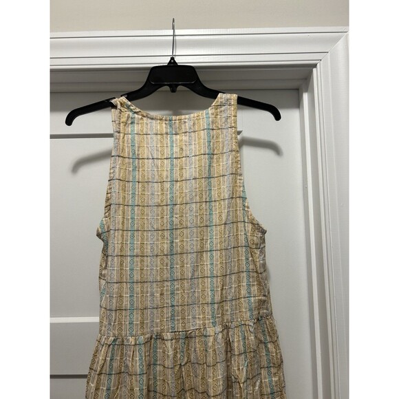 Vintage 90’s Jukebox Drop Waist Plaid Double Breasted Plaid Cotton Dress Nepal - Picture 6 of 6